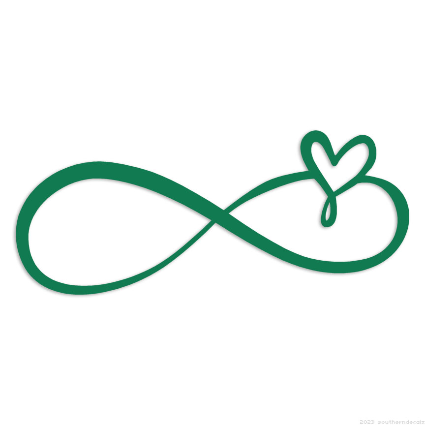 Heart Love Infinity - Decal Sticker - Multiple Colors & Sizes